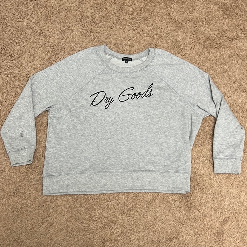 Originality Gray “Dry Goods” sweatshirt Medium